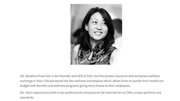 CXA首席执行官Rosaline Chow Koo说在亚洲扰乱雇员福利